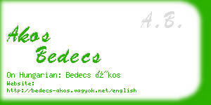 akos bedecs business card